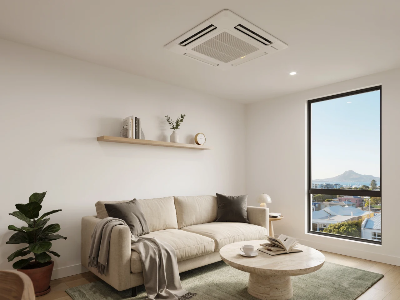 Ceiling cassette heat pump in Auckland