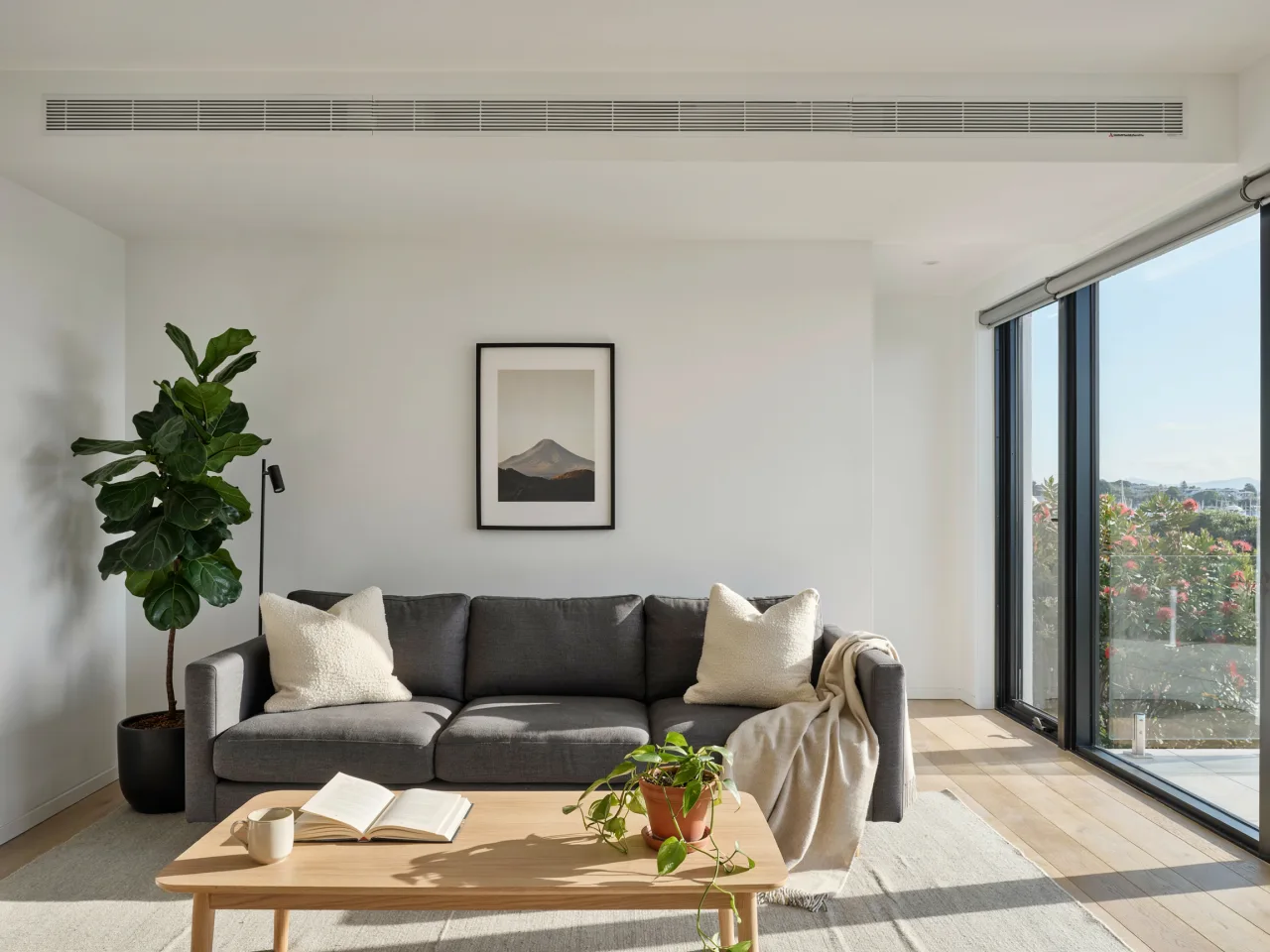 Ducted heat pump in Auckland living room
